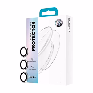 "Benks" grūdinto stiklo stiklas "Warrior Lens Protector" kameros apsauga "Samsung Galaxy S26/S26 Plus" (3 vnt.), skaidrus