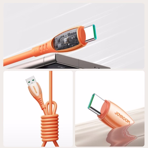 Joyroom S-A59 Vibrant Series 3A USB-A - USB-C Laidas 1.2m - oranžinis