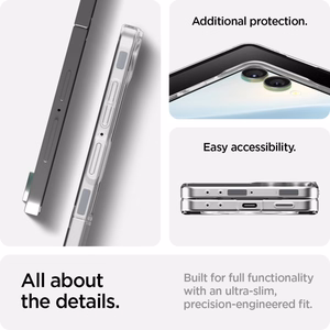 Чехол Spigen AirSkin Mag MagSafe для Samsung Galaxy Z Flip 7 - прозрачный и белый