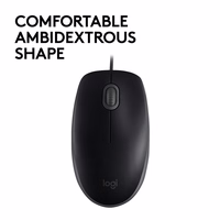 Logitech B110 Silent kompiuterio pelė Biuras Abiems rankoms USB A tipo Optinis 1000 DPI