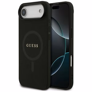 Guess Saffiano Classic Logo MagSafe чехол для iPhone Air - черный