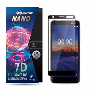 Crong 7D Nano Flexible Glass 9H hibridinis ekrano stiklas, skirtas Nokia 3.1