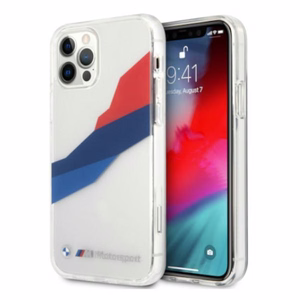 BMW Motorsport trispalvis dėklas iPhone 12 Pro Max - permatomas