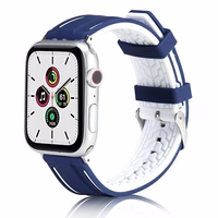 Beline Dirželis Apple Watch Solid Silicone 38/40/41mm tamsiai mėlynas/baltas