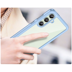 Kosmoso dėklas su gelio rėmu Samsung Galaxy S24 FE - mėlynas