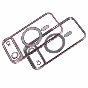 Dėklas telefonui (m) Bling Magsafe Case for Iphone 17 Air - rožinis