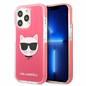 KARL LAGERFELD KLHCP13LTPECPI IPHONE 13 PRO / 13 6.1 "DĖKLAS FUCHSIA / FUSCHIA CHOUPETTE HEAD