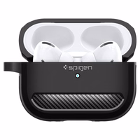Spigen Rugged Armor dėklas Apple AirPods Pro 1 / 2 - matinė juoda