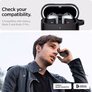 Spigen Rugged Armor dėklas Samsung Galaxy Buds 3 / 3 Pro - juodas