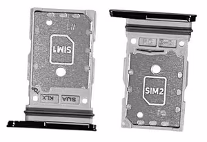 SIM kortelės laikiklis Samsung S901/S906 S22/S22 Plus Dual Phantom Black originalus (service pack)