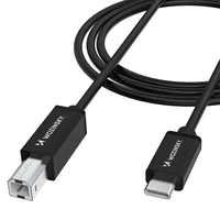Wozinsky WKDDY1S USB-B - USB-C kabelis 1m - juodas