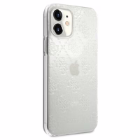 Guess GUHCP12S3D4GTR iPhone 12 mini 5.4" skaidrus kietas dėklas 4G 3D rašto kolekcija