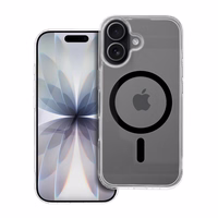 Drop Glue spalvingas magnetinis dėklas telefonui, suderinamas su MagSafe, skirtas IPHONE 17, juodas