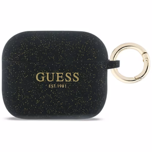 Guess Silicone Glitter Ring Case for AirPods Pro 3 - Black