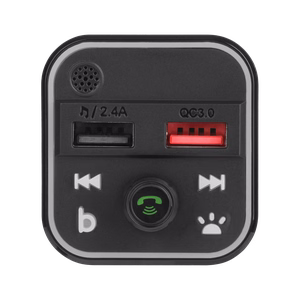Automobilinis Bluetooth FM siųstuvas su 2 USB prievadais