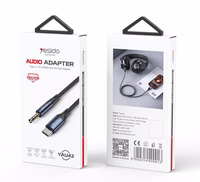 YESIDO AUDIO LAIDAS YAU42 TYPE-C/3,5 AUX MALE 1M juodas