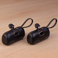 "Forever" mini maitinimo bankas MTB-100 22,5W 5000 mAh Žaibas juodas