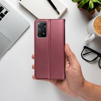 SMART MAGNETO knygos tipo dėklas XIAOMI Redmi A1 / Redmi A2 – bordo