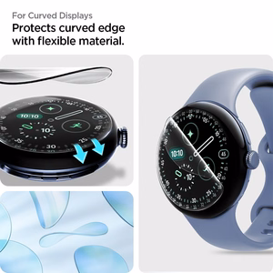 Spigen Elite Shield EZ Fit 2 vnt. hidrogelinių plėvelių rinkinys, skirtas Google Pixel Watch 45 mm