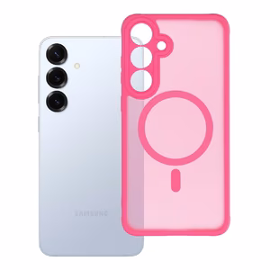 FULL MATTE MAG COVER magnetinis dėklas telefonui, suderinamas su MagSafe, skirtas SAMSUNG S25 Plus, rožinis