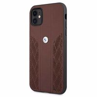 BMW odinis perforuotas dėklas telefonui iPhone 11 / Xr - raudonas