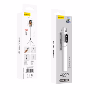 Blavec Selfie Stick Coco P-02 tripod + remote control 0,7 metres (SSCP02-TRW07) white