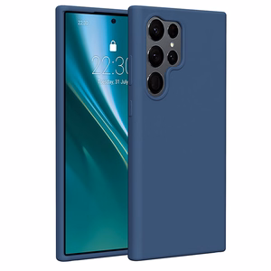 Etteri silikoninis dėklas telefonui Samsung Galaxy S23 Ultra tamsiai mėlynas