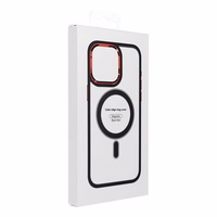 COLOR EDGE MAG COVER dėklas telefonui suderinamas su Magnetiniu IPHONE 14 Pro juoda raudona