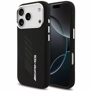 AMG silikoninis Oversize Rhombs MagSafe dėklas iPhone 17 Pro - juodas