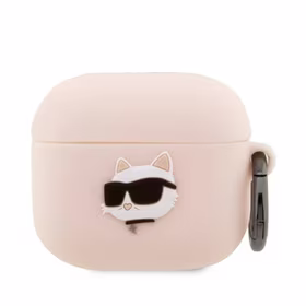 Karl Lagerfeld KLA3RUNCHP AirPods 3 dėklas silikoninis rožinis Karl Head 3D