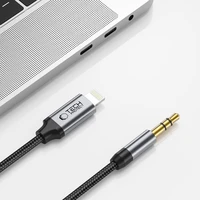 Tech-Protect UltraBoost garso Lightning / 3.5 mm mini lizdo kabelis 1 m - juodas