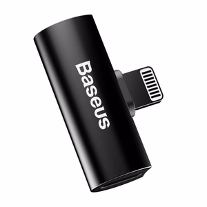 Adapteris Baseus L46 juodas (įėjimas Lightning / išėjimas 2x Lightning)