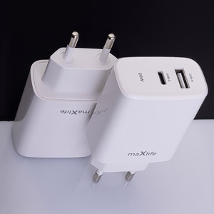 "Maxlife MXTC-10-20AC PD QC įkroviklis 1x USB-C 1x USB 20W baltas