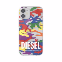 DIESEL Skaidrus dėklas PRIDE CAMO AOP IPHONE 12 MINI spalvotas