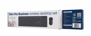 KEYBOARD +MOUSE WRL ENG/BK KBS-WPS-01 GEMBIRD