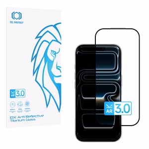 Grūdintas stiklas Tel Protect 10X AR 3.0 AntiReflective Titanium skirtas Iphone 17 Pro Max (vokas)