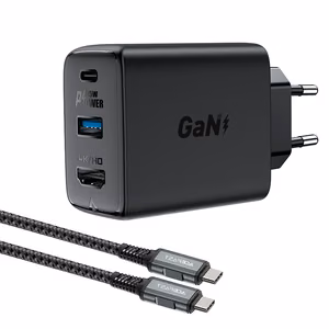 Įkroviklis Acefast A17 65W GaN USB-C/USB-A/HDMI juodas