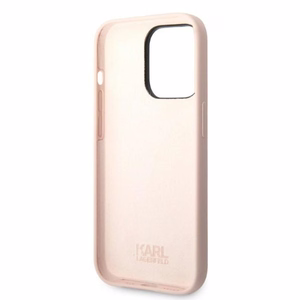 Karl Lagerfeld KLHCP14LSNCHBCP iPhone 14 Pro 6.1" kietasis dėklas rožinis/rožinis Silikoninis Choupette