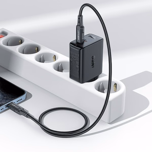 "Acefast A29 PD50W GaN (USB-C + USB-C) dviejų prievadų įkroviklis, juodas
