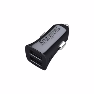 Energizer Classic D12 car charger, 2 × USB-A, 12 W / 2.4 A, black