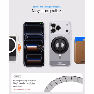 Spigen Ultra Hybrid MagSafe dėklas iPhone 18 Pro Max / 17 Pro Max, sidabrinis