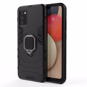 Ring Armor tvirtas hibridinis dėklas telefonui su magnetiniu laikikliu Samsung Galaxy A03s (166.5) juodas