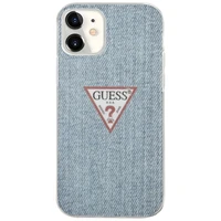 Guess GUHCP12SPCUJULLB iPhone 12 mini 5.4" mėlynas/šviesiai mėlynas kietas dėklas Jeans kolekcija