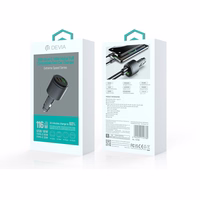 Devia car įkroviklis Extreme Metal PD QC 116W 1x USB 2x USB-C juodas