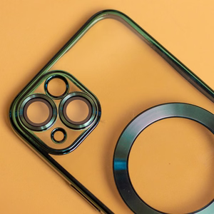 Color Chrome Mag dėklas for iPhone 17 6,3" žalias