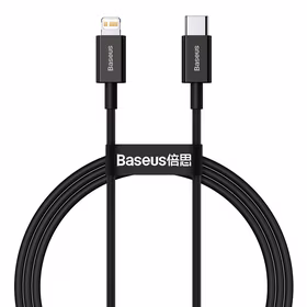 Baseus kabelis Superior PD USB-C - Lightning 1,0 m juodas 20W