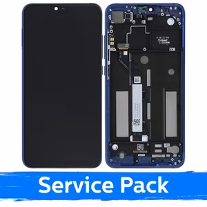 LCD ekranas suderinamas su Xiaomi Mi 8 Lite su rėmeliu / mėlynas / (Service Pack)
