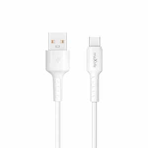 "Maxlife MXUC-13" kabelis USB-A - USB-C 1,0 m 3,0A, baltas