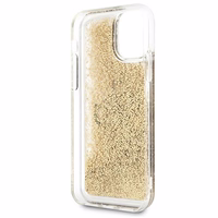 Guess 4G Big Liquid Glitter dėklas telefonui iPhone 11 6.1" / Xr - Auksinis