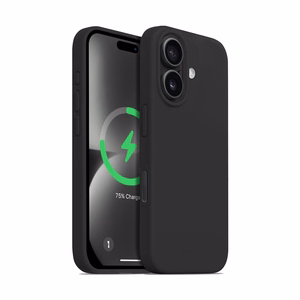 Crong Color Cover Magnetic MagSafe dėklas, skirtas iPhone 16, juodas
